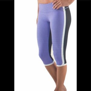 LULULEMON IGNITE CROP Legging PURPLE BLACK WHITE 2